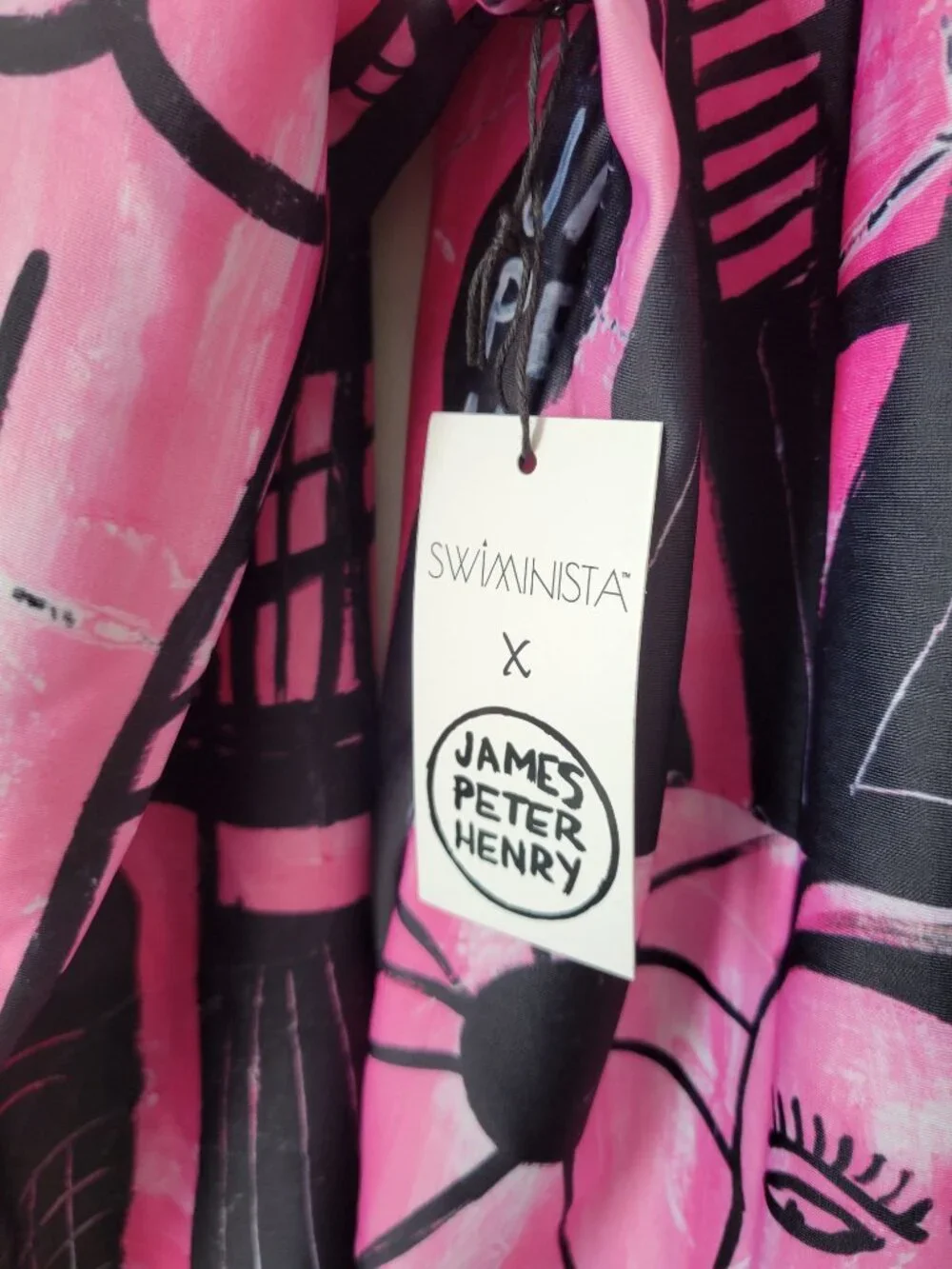 Swiminista Swim Rashguard Men's L Good Vibes Surf Shirt X James Peter Henry NWT - Picture 5 of 5